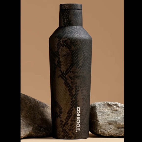 Corkcicle Rattle Snake Skin Exotic Canteen NWT Waterbottle 16oz Jungle - Picture 4 of 8